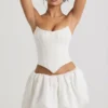 Marnie Bubble Hem Micro Mini Kjol i vitt Marnie Bubble Hem Micro Mini Kjol i vitt