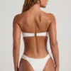 Praslin bandeau-bikinitopp med pärldekor i elfenben Praslin bandeau-bikinitopp med pärldekor i elfenben