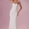 Melora Embellished Corset Strapless Gown i Ivory Melora Embellished Corset Strapless Gown i Ivory