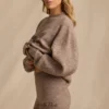 Mid-Rise Knit Mini Shorts i Brown Marl Mid-Rise Knit Mini Shorts i Brown Marl