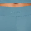 Mini-shorts med vridet midjeband och fickor i stenblu Mini-shorts med vridet midjeband och fickor i stenblu