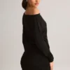 Mira Modal Off-Shoulder Wrap Miniklänning i svart Mira Modal Off-Shoulder Wrap Miniklänning i svart