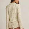 Mirae Modal långärmad pyjamasöverdel med citronmönster Mirae Modal långärmad pyjamasöverdel med citronmönster