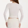 Mjuk stickad wrap-top i ivory Mjuk stickad wrap-top i ivory