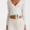 Mjuk stickad wrap-top i ivory Mjuk stickad wrap-top i ivory