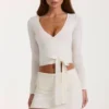 Mjuk stickad wrap-top i ivory Mjuk stickad wrap-top i ivory