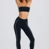 Mjuka Active Contrast-leggings i svart Mjuka Active Contrast-leggings i svart
