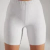 Mjuka biker-shorts i grå bomull Mjuka biker-shorts i grå bomull