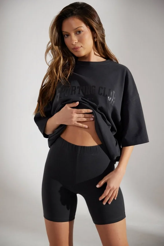 Mjuka bikershorts i bomull i svart Mjuka bikershorts i bomull i svart