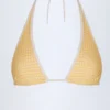 Morella halterneck-bikinitopp i gul rutig Morella halterneck-bikinitopp i gul rutig