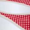 Morella halterneck-bikinitopp i röd rutig Morella halterneck-bikinitopp i röd rutig