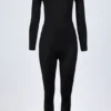 Musa långärmad jumpsuit med hög hals i svart Musa långärmad jumpsuit med hög hals i svart