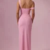 Naelle Mesh Draped Corset Gown i Candyfloss Pink Naelle Mesh Draped Corset Gown i Candyfloss Pink