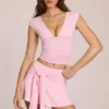 Evelique mid-rise skort i Blossom Pink Evelique mid-rise skort i Blossom Pink