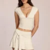 Evelique mid-rise skort i ivory Evelique mid-rise skort i ivory