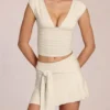 Evelique mid-rise skort i ivory Evelique mid-rise skort i ivory
