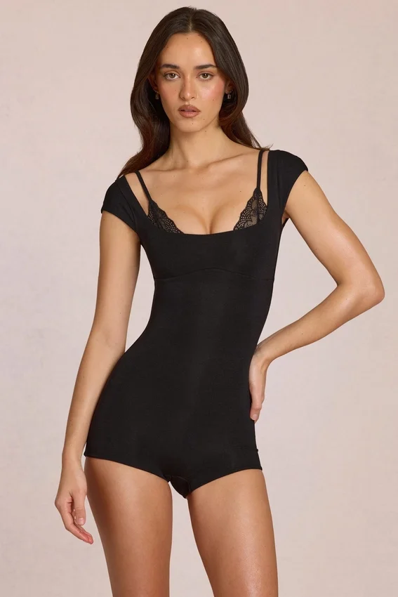 Nayara Modal Playsuit i svart Nayara Modal Playsuit i svart
