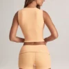 Nina Modal Foldover Mid-Rise Shorts i färgen Peach Nina Modal Foldover Mid-Rise Shorts i färgen Peach
