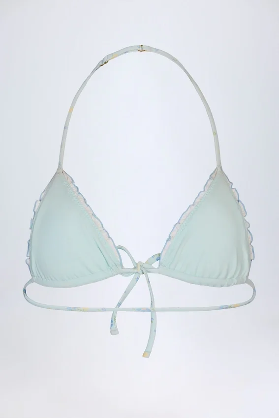 Noia Micro Triangle Bikini Toppar i blått blommönster Noia Micro Triangle Bikini Toppar i blått blommönster