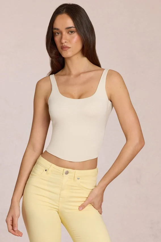 Norelle Modal Tie-Back Top i Ivory Norelle Modal Tie-Back Top i Ivory