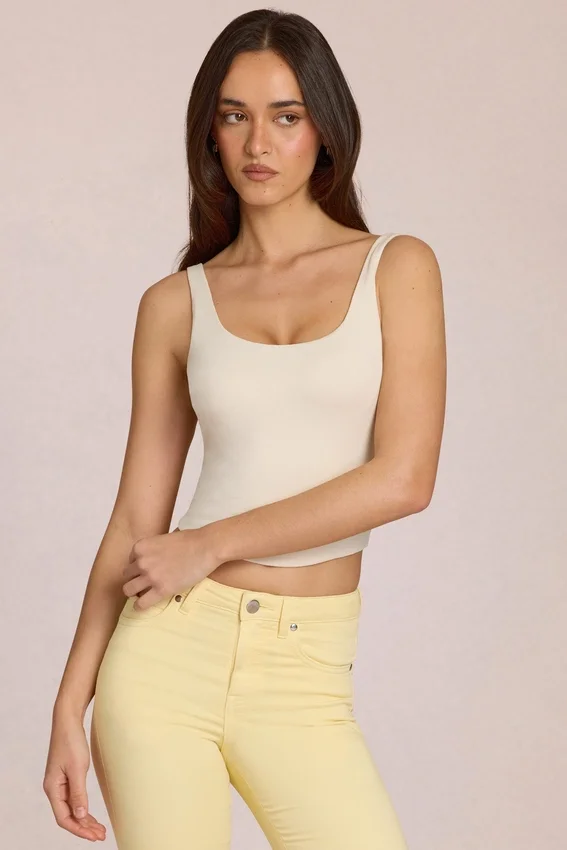 Norelle Modal Tie-Back Top i Ivory Norelle Modal Tie-Back Top i Ivory