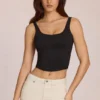 Norelle Modal Tie-Back Top i svart Norelle Modal Tie-Back Top i svart