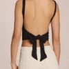Norelle Modal Tie-Back Top i svart Norelle Modal Tie-Back Top i svart