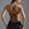 Oh Polly Swim: HOTFIX Edition Embellished Micro Bikini Top i svart Oh Polly Swim: HOTFIX Edition Embellished Micro Bikini Top i svart
