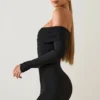 Oriana Modal Off-Shoulder Miniklänning i Svart Oriana Modal Off-Shoulder Miniklänning i Svart
