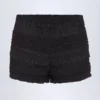 Orla Shorts med volanger och medelhög midja i svart Orla Shorts med volanger och medelhög midja i svart