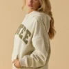 Oversized hoodie i benvit Oversized hoodie i benvit