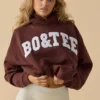 Oversized hoodie i mahogny Oversized hoodie i mahogny