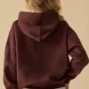 Oversized hoodie i mahogny Oversized hoodie i mahogny