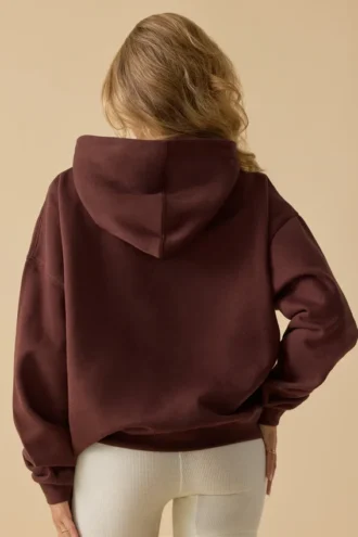 Oversized hoodie i mahogny Oversized hoodie i mahogny
