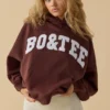 Oversized hoodie i mahogny Oversized hoodie i mahogny
