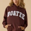 Oversized hoodie i mahogny Oversized hoodie i mahogny