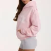 Oversized hoodie med applikation i färgen Blush Oversized hoodie med applikation i färgen Blush