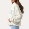 Oversized-hoodie med applikation i färgen Milk Polka Dot Oversized-hoodie med applikation i färgen Milk Polka Dot