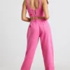 Oversized joggingbyxor i borstad jersey i hot pink Oversized joggingbyxor i borstad jersey i hot pink
