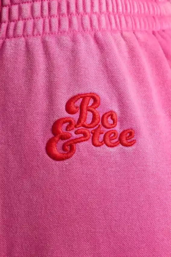 Oversized joggingbyxor i borstad jersey i hot pink Oversized joggingbyxor i borstad jersey i hot pink
