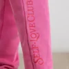Oversized joggingbyxor i borstad jersey i hot pink Oversized joggingbyxor i borstad jersey i hot pink