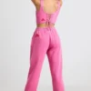Oversized joggingbyxor i borstad jersey i hot pink Oversized joggingbyxor i borstad jersey i hot pink