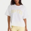 Oversized T-shirt i bomullsjersey i vitt Oversized T-shirt i bomullsjersey i vitt