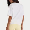 Oversized T-shirt i bomullsjersey i vitt Oversized T-shirt i bomullsjersey i vitt