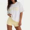 Oversized T-shirt i bomullsjersey i vitt Oversized T-shirt i bomullsjersey i vitt
