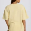 Oversized T-shirt med tryck i citrongult Oversized T-shirt med tryck i citrongult