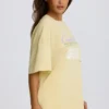 Oversized T-shirt med tryck i citrongult Oversized T-shirt med tryck i citrongult