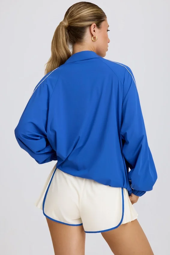 Oversized träningsjacka i kobolt Oversized träningsjacka i kobolt