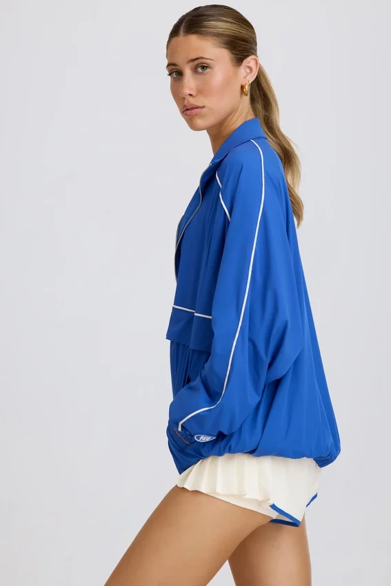 Oversized träningsjacka i kobolt Oversized träningsjacka i kobolt