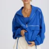 Oversized träningsjacka i kobolt Oversized träningsjacka i kobolt